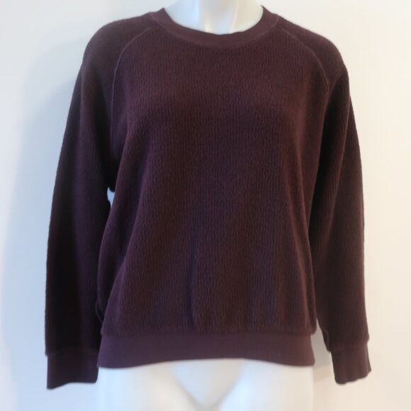 Womens PerfectWhiteTee Brown Terry Sweater L - Picture 5 of 8
